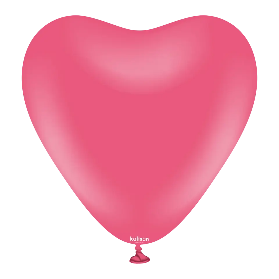 12''Kalp Fuşya Balon 25 li