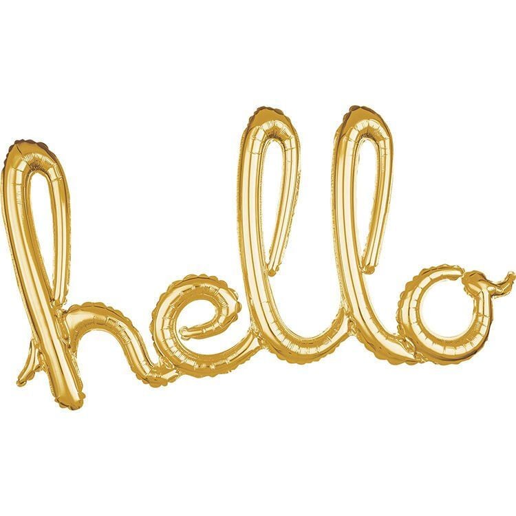 HELLO GOLD EL YAZISI FOLYO BALON