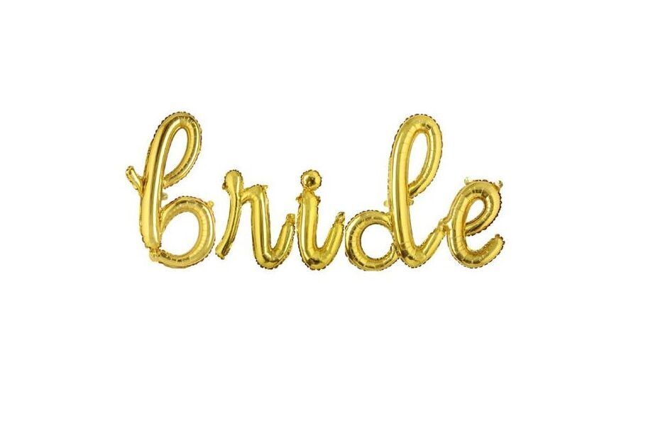 BRİDE GOLD EL YAZISI FOLYO BALON