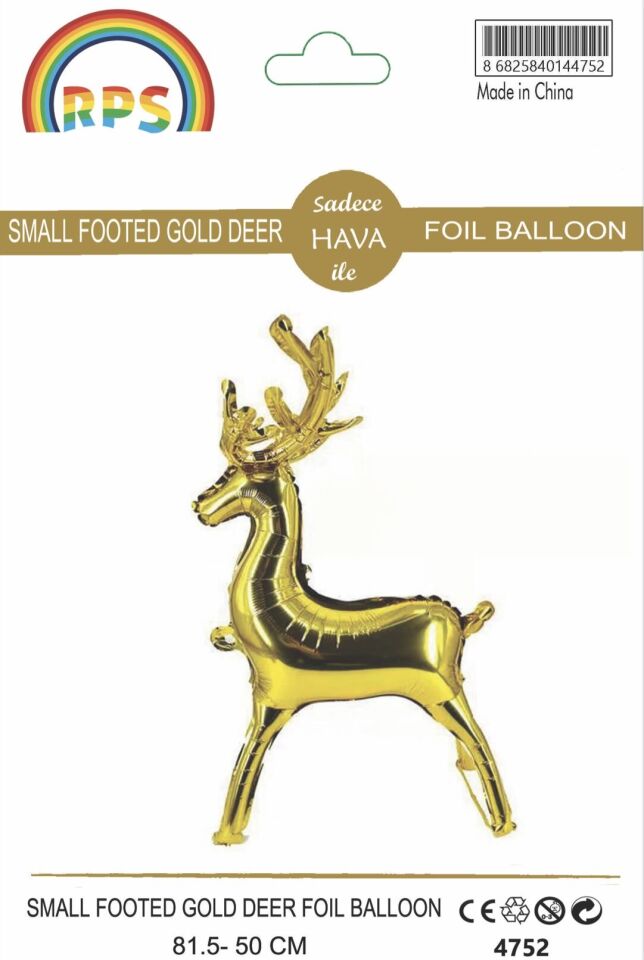 KÜÇÜK GOLD AYAKLI GEYİK FOLYO BALON 4752