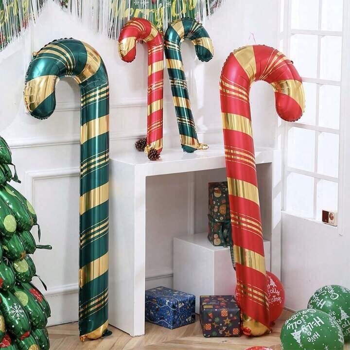 BÜYÜK KIRMIZI BASTON FOLYO BALON 150 CM 8347