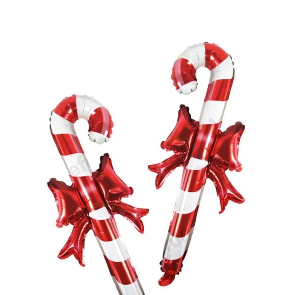 KURDELELİ BASTON FOLYO BALON 4844