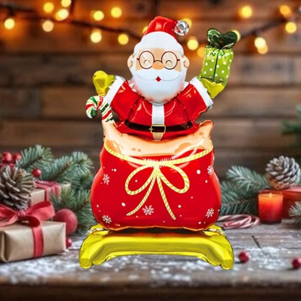 AYAKLI KÜÇÜK NOEL BABA FOLYO BALON 8439