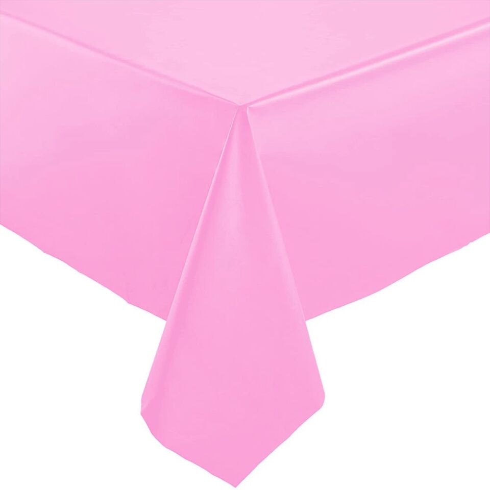 PLASTİK MASA ÖRTÜSÜ PEMBE
