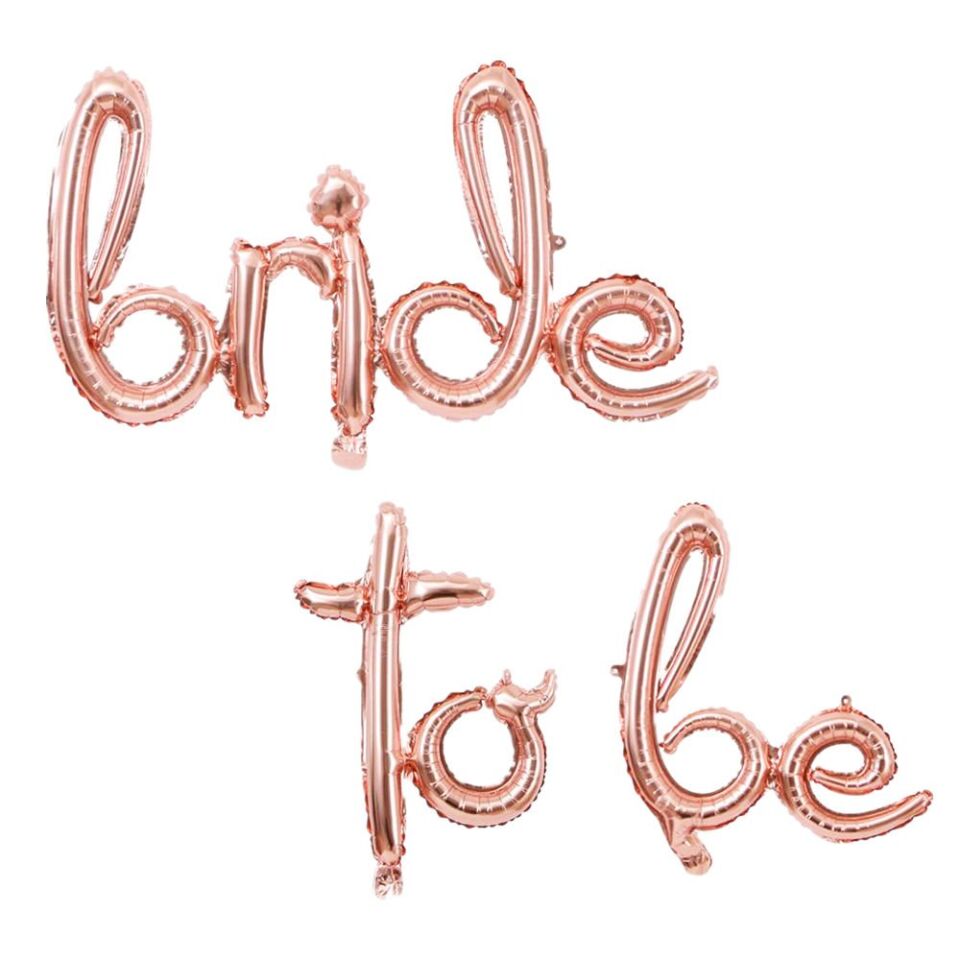 BRİDE TO BE FOLYO BALON EL YAZISI ROSE GOLD