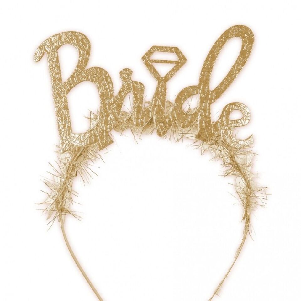 BRİDE  KARTON TAÇ GOLD