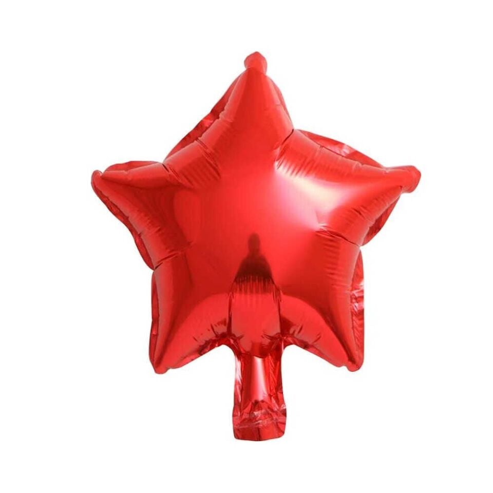 5''KIRMIZI YILDIZ FOLYO BALON 50 Lİ