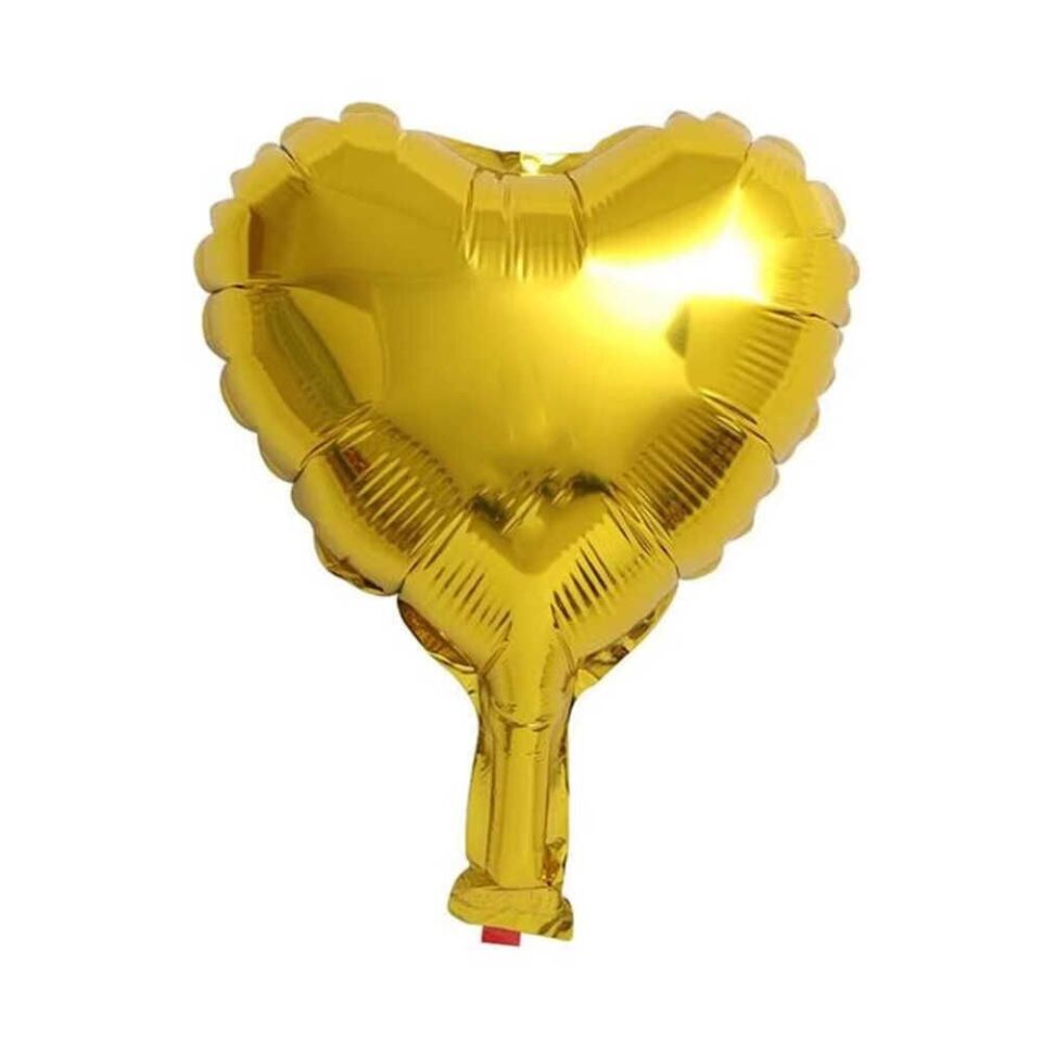 10''Gold Kalp Folyo Balon 50 Li
