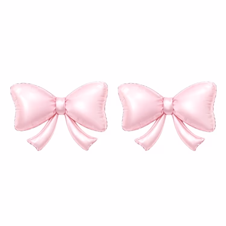 PEMBE KURDELİ FİYONK FOLYO BALON 2 Lİ