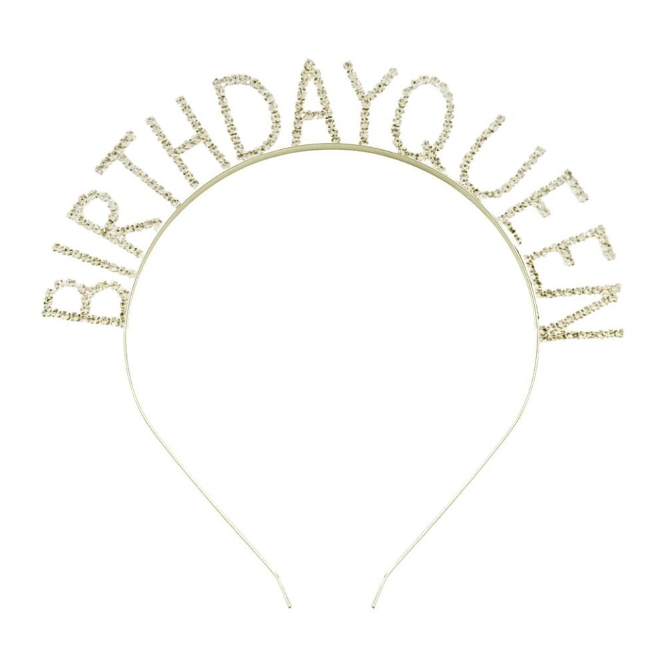 BİRTHDAY QUENN METAL TAŞLI TAÇ GOLD