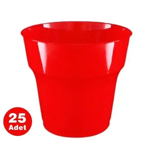 KIRMIZI PLASTİK BARDAK 25'Lİ