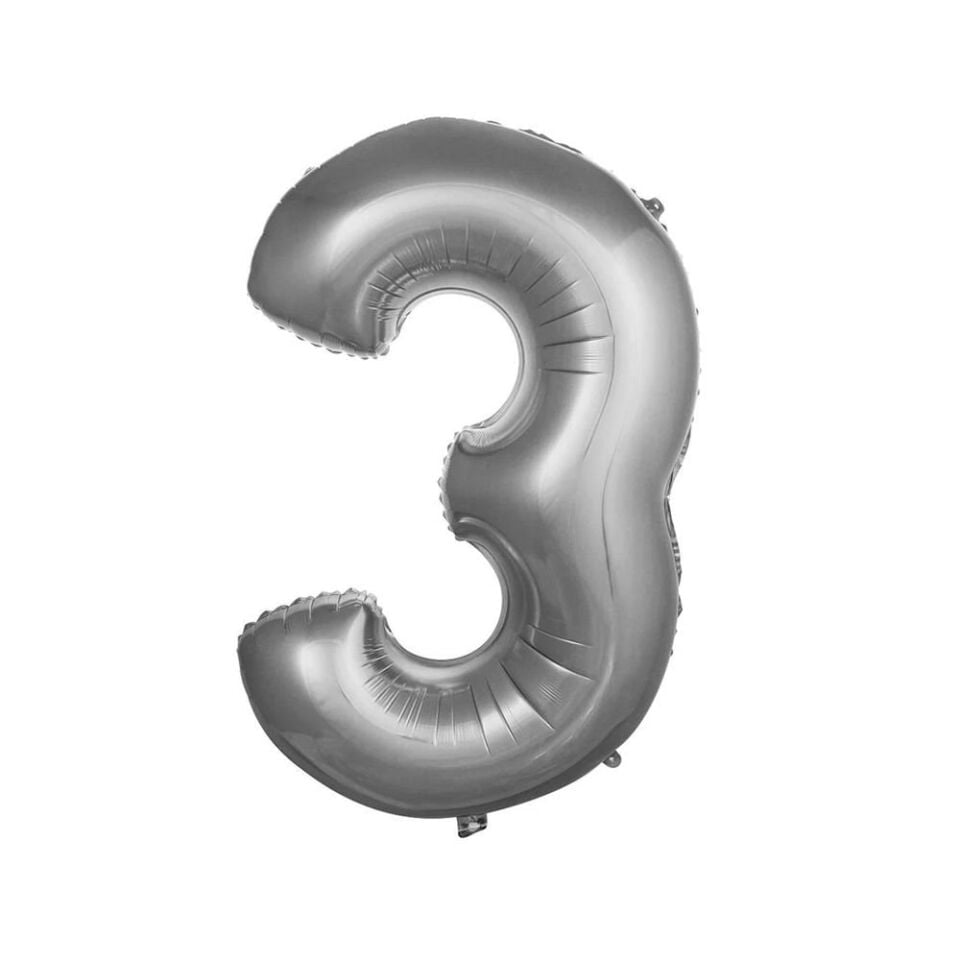 FOLYO RAKAM BALON 16 İNÇ GÜMÜŞ 3