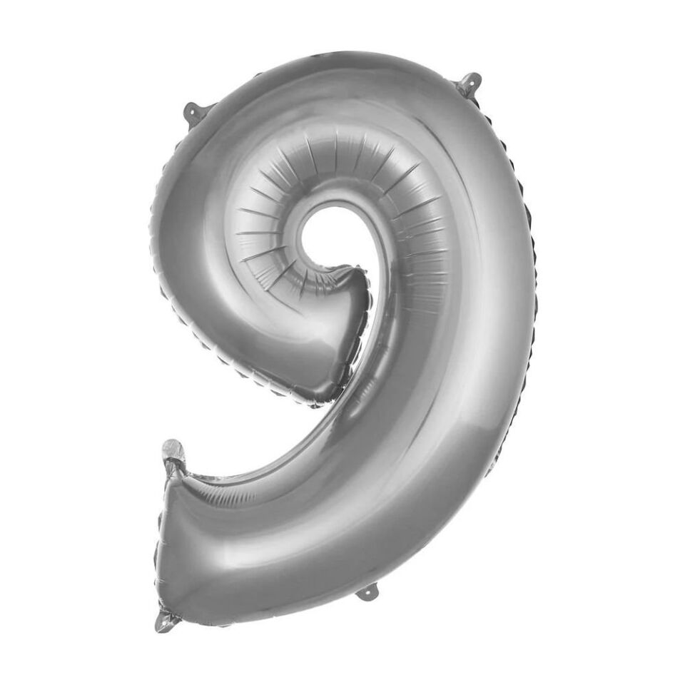 FOLYO RAKAM BALON 34 İNÇ GÜMÜŞ 9