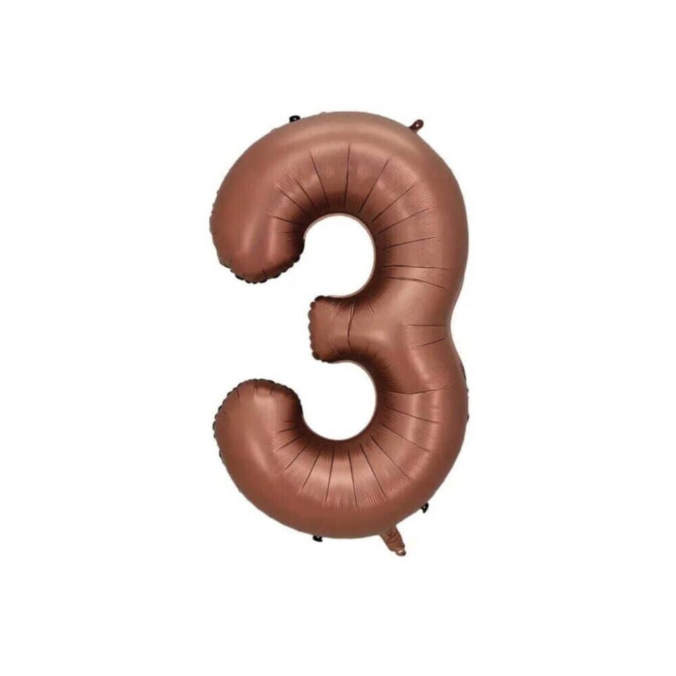 FOLYO RAKAM BALON 34 İNÇ ÇİKOLATA KAHVE 3