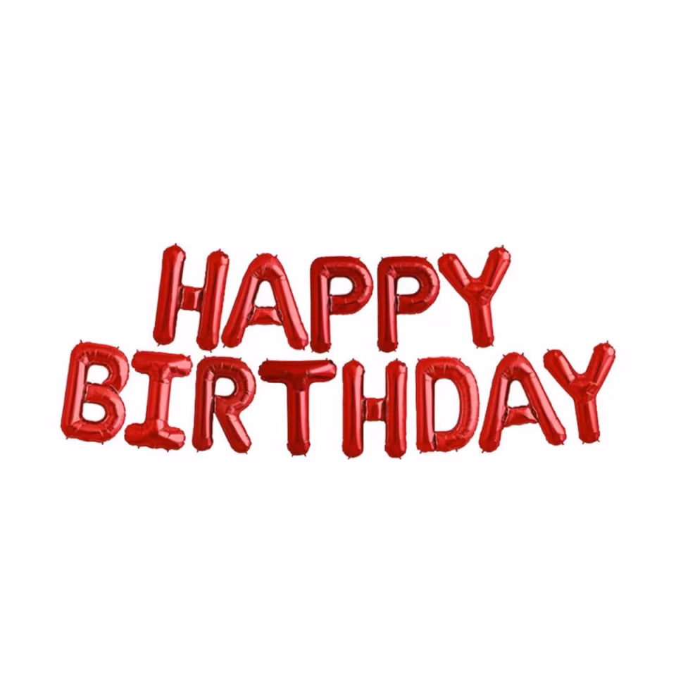 16'' HAPPY BİRTHDAY KIRMIZI 2819
