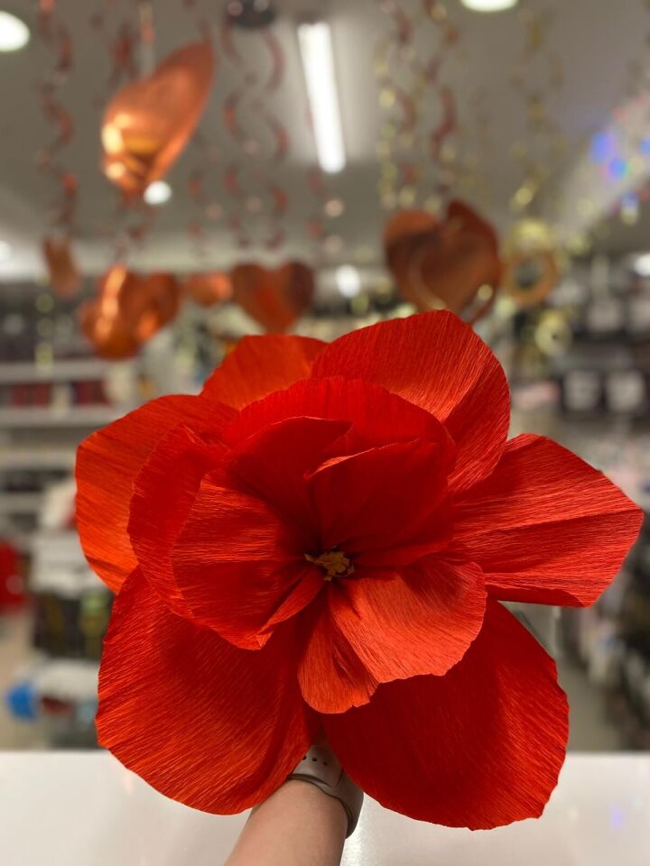 30*30 CM KIRMIZI DEKORATİF ÇİÇEK
