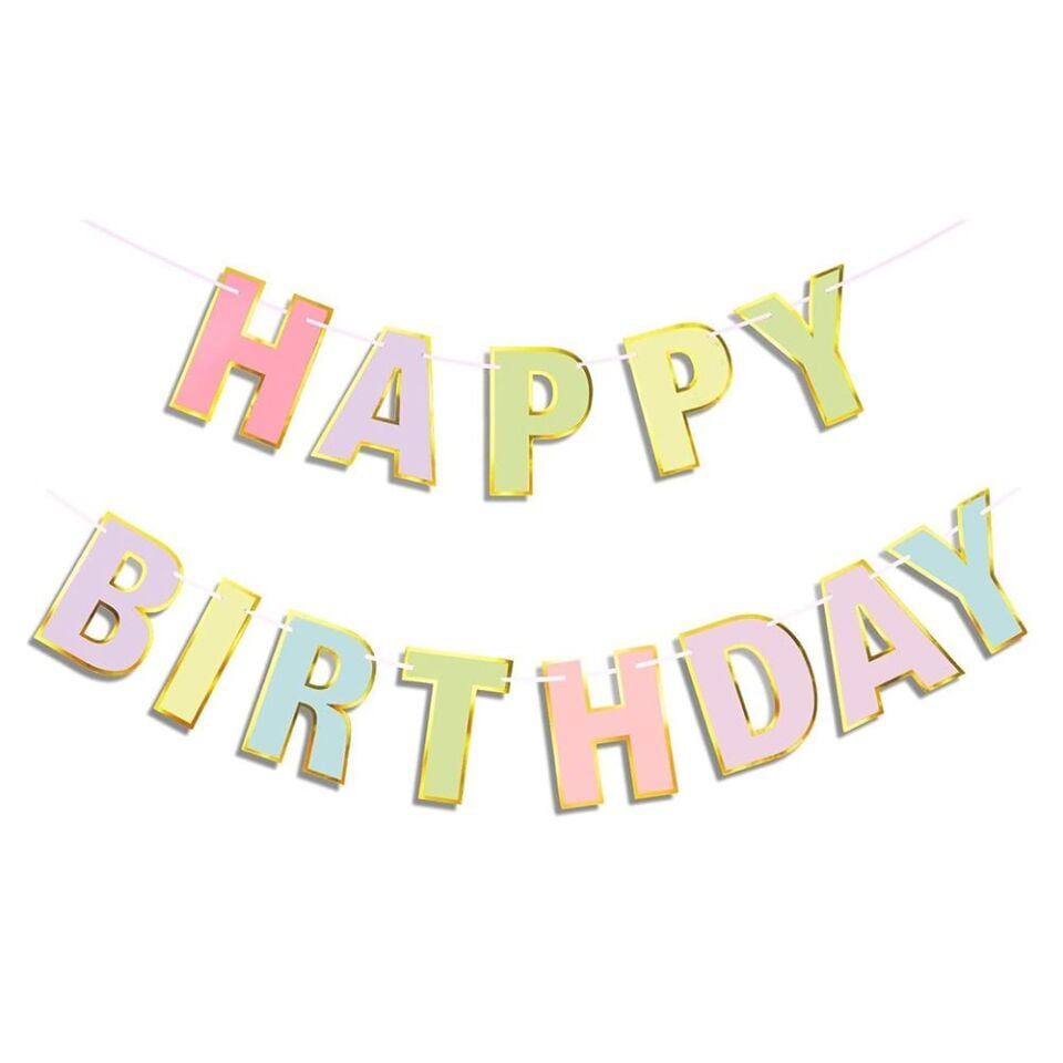 UZAR YAZI HAPPY BİRTHDAY  VARAK BASKILI