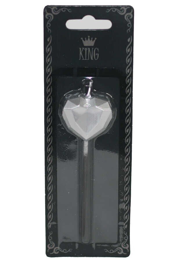 Kalp Mum Kristal Silver
